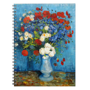 Van Gogh Vase with Cornflowers and Poppies Notebook