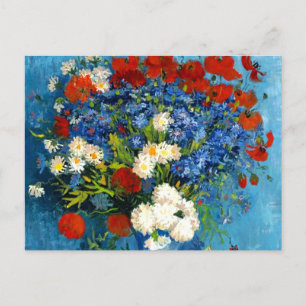 Van Gogh Vase with Cornflowers and Poppies Postcard