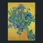 Van Gogh Vase with Irises Classic Impressionism<br><div class="desc">Van Gogh Vase with Irises - this flower flora painting shows a vase with Iris against a yellow background by Vincent van Gogh,  1890. Van Gogh Museum,  Amsterdam.</div>