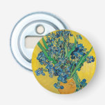 Van Gogh Vase with Irises Classic Impressionism Bottle Opener<br><div class="desc">Van Gogh Vase with Irises - this flower flora painting shows a vase with Iris against a yellow background by Vincent van Gogh,  1890. Van Gogh Museum,  Amsterdam.</div>