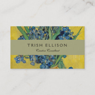 Van Gogh Vase with Irises Classic Impressionism Business Card