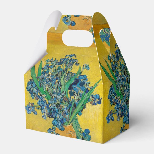 Van Gogh Vase with Irises Classic Impressionism Favor Box (Front Side)
