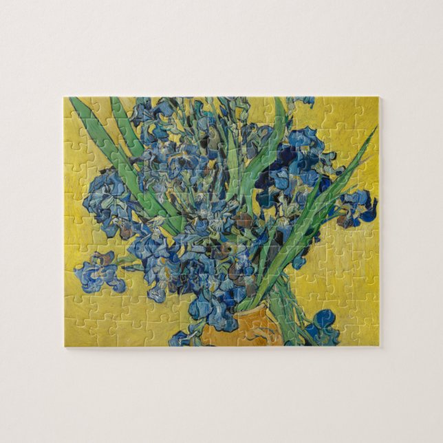 Van Gogh Vase with Irises Classic Impressionism Jigsaw Puzzle (Horizontal)