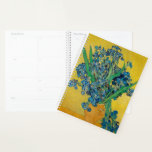 Van Gogh Vase with Irises Classic Impressionism Planner<br><div class="desc">Van Gogh Vase with Irises - this flower flora painting shows a vase with Iris against a yellow background by Vincent van Gogh, 1890. Van Gogh Museum, Amsterdam.</div>