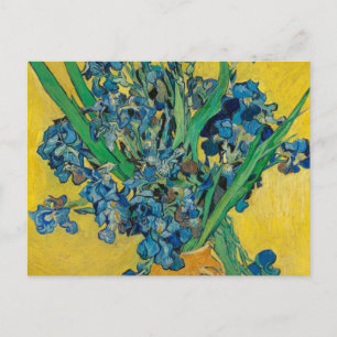 Van Gogh Vase with Irises Classic Impressionism Postcard