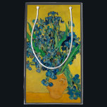 Van Gogh Vase with Irises Classic Impressionism Small Gift Bag<br><div class="desc">Van Gogh Vase with Irises - this flower flora painting shows a vase with Iris against a yellow background by Vincent van Gogh, 1890. Van Gogh Museum, Amsterdam.</div>