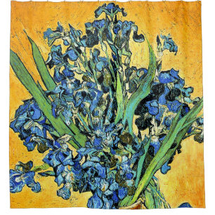 Van Gogh - Vase with Irises Yellow Background
