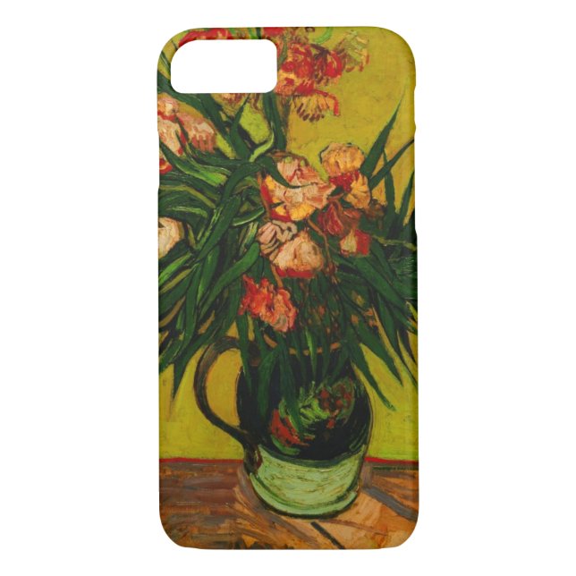 Van Gogh Vase With Oleanders And Books Floral Art Case-Mate iPhone Case (Back)
