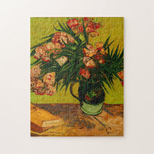 Van Gogh Vase With Oleanders And Books Floral Art Jigsaw Puzzle