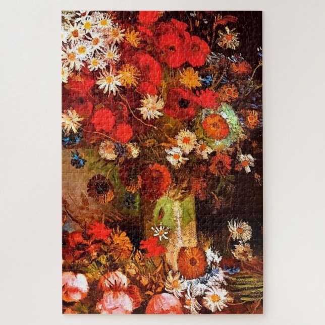 Van Gogh - Vase with Poppies, Cornflowers, Peonies Jigsaw Puzzle (Vertical)