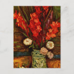 Van Gogh - Vase with Red Gladiolas Postcard<br><div class="desc">Van Gogh floral painting,  Vase with Red Gladiolas,  postcard.</div>