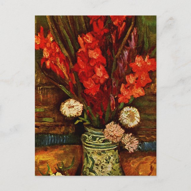 Van Gogh - Vase with Red Gladiolas Postcard (Front)