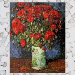 Van Gogh Vase with Red Poppies, Vintage Fine Art Jigsaw Puzzle