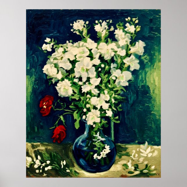 Van Gogh Vase with Viscaria Poster (Front)