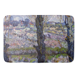 Van Gogh View Arles Flowering Garden Bath Mat
