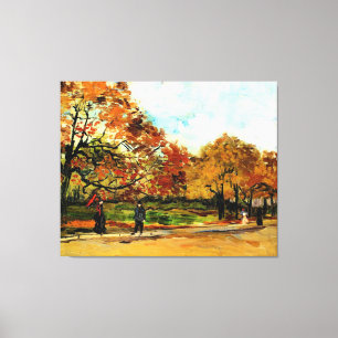 Van Gogh - View of a Park in Paris, famous artwork Canvas Print