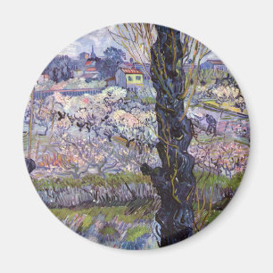Van Gogh View of Arles Flowering Orchards Magnet