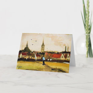 Van Gogh - View of the Hague with New Church, Card