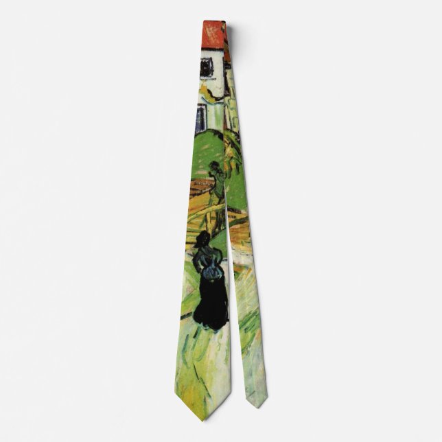 Van Gogh Village Street and Steps Auvers, Figures Tie (Front)