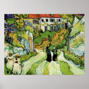 Van Gogh - Village Street and Steps in Auvers Poster