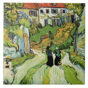 Van Gogh - Village Street and Steps in Auvers Tile