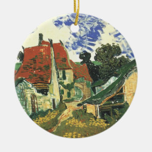 Van Gogh Village Street in Auvers Vintage Fine Art Ceramic Ornament