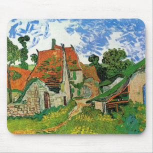 Van Gogh Village Street, Vintage Fine Art Mouse Pad