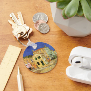 Van Gogh Vincent's House in Arles, Yellow House Keychain