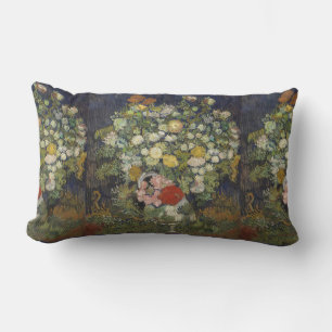 Van Gogh Vintage Bouquet of Flowers in a Vase Lumbar Pillow