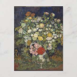 Van Gogh Vintage Bouquet of Flowers in a Vase Postcard
