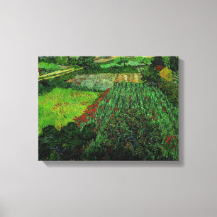 Van Gogh Vintage Field with Poppies Canvas Print