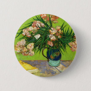 Van Gogh Vintage Painting Blossoms Flowers Vines 2 Inch Round Button