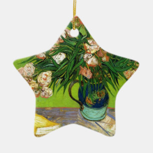 Van Gogh Vintage Painting Blossoms Flowers Vines Ceramic Ornament