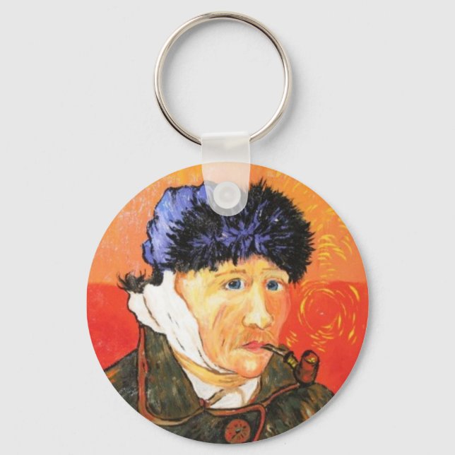 Van Gogh w/Bandaged Ear Keychain (Front)