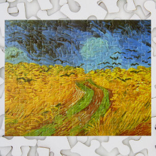 Van Gogh Wheat Field with Crows, Vintage Fine Art Jigsaw Puzzle