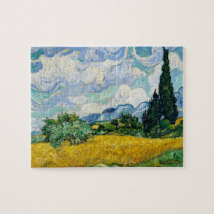 Van Gogh Wheat Field with Cypresses. Impressionism Jigsaw Puzzle