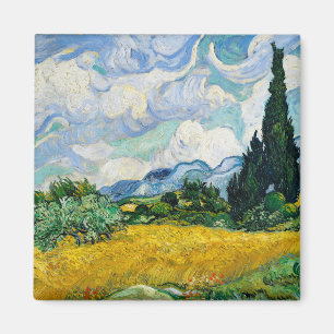 Van Gogh Wheat Field with Cypresses. Impressionism Magnet
