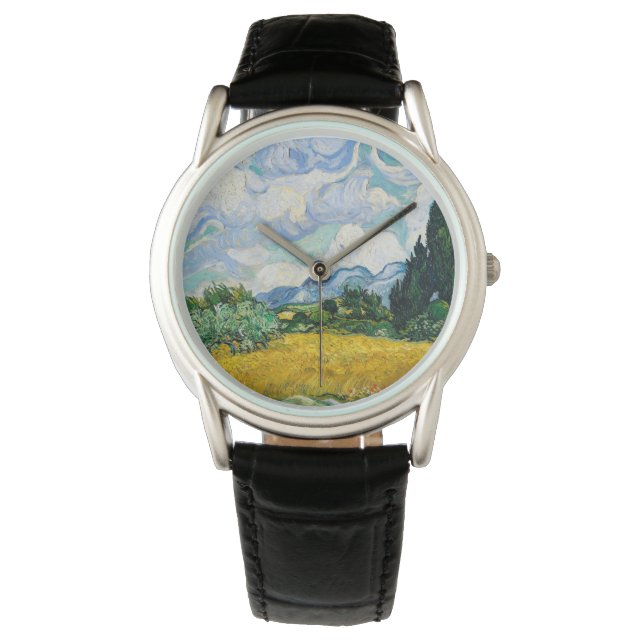 Van Gogh Wheat Field with Cypresses. Impressionism Watch (Front)