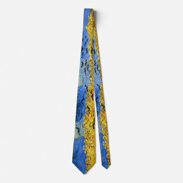 Van gogh wheat fields famous painting tie (Front)