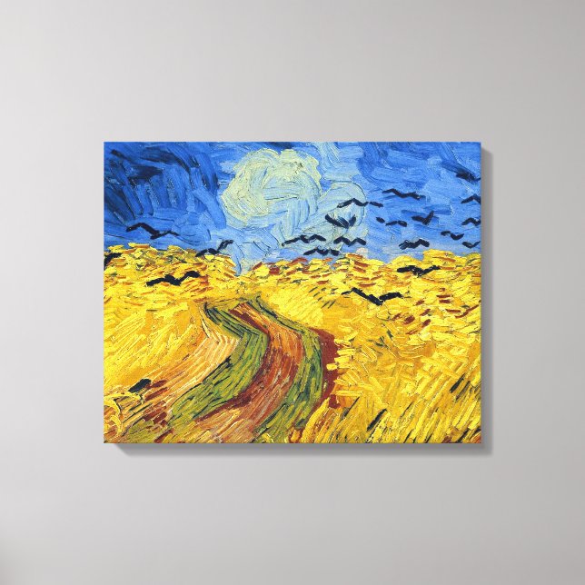 Van Gogh Wheat Fields impressionist Painting Canvas Print (Front)