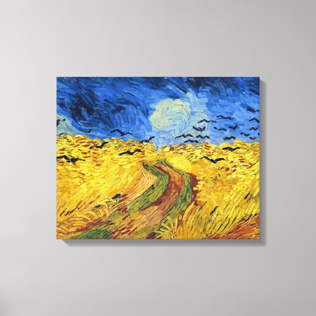 Van Gogh Wheat Fields impressionist Painting Canvas Print (Front)