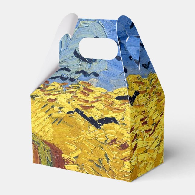 Van Gogh Wheat Fields impressionist Painting Favor Box (Front Side)