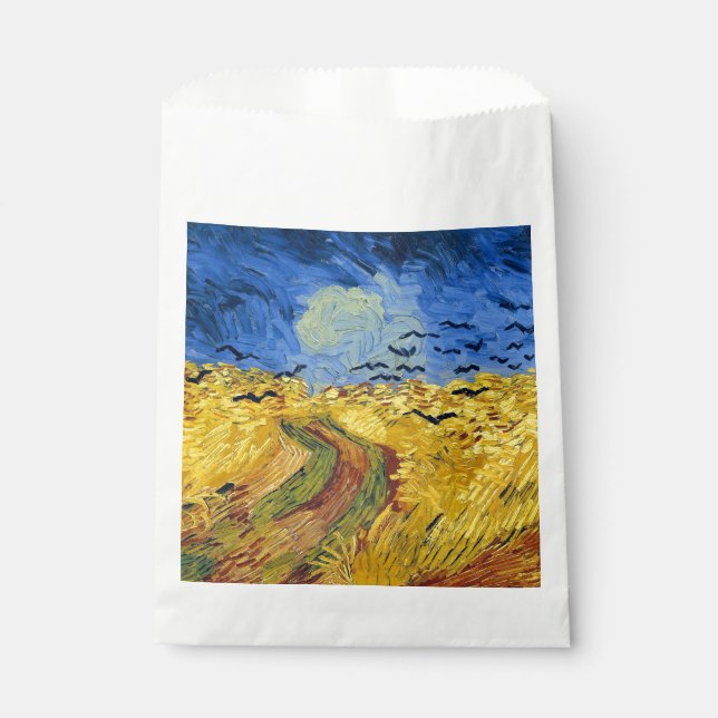 Van Gogh Wheat Fields impressionist Painting Favour Bag (Front)