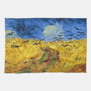 Van Gogh Wheat Fields impressionist Painting Kitchen Towel