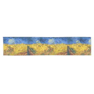 Van Gogh Wheat Fields impressionist Painting Short Table Runner