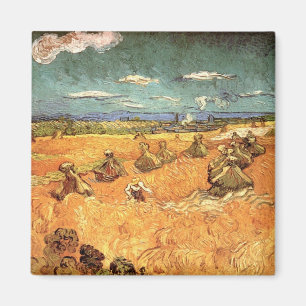 Van Gogh Wheat Stacks with Reaper Vintage Fine Art Magnet