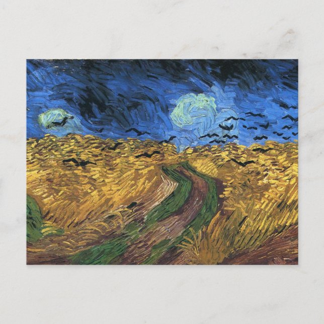 Van Gogh Wheatfield With Crows Postcard (Front)