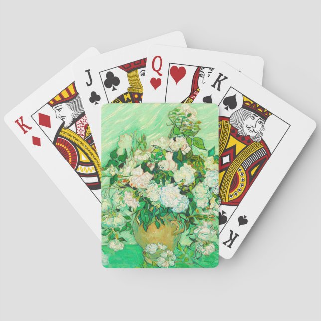 Van Gogh White Roses Playing Cards (Back)