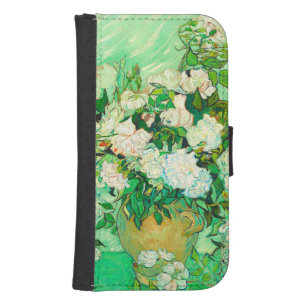 Van Gogh White Roses Samsung S4 Wallet Case