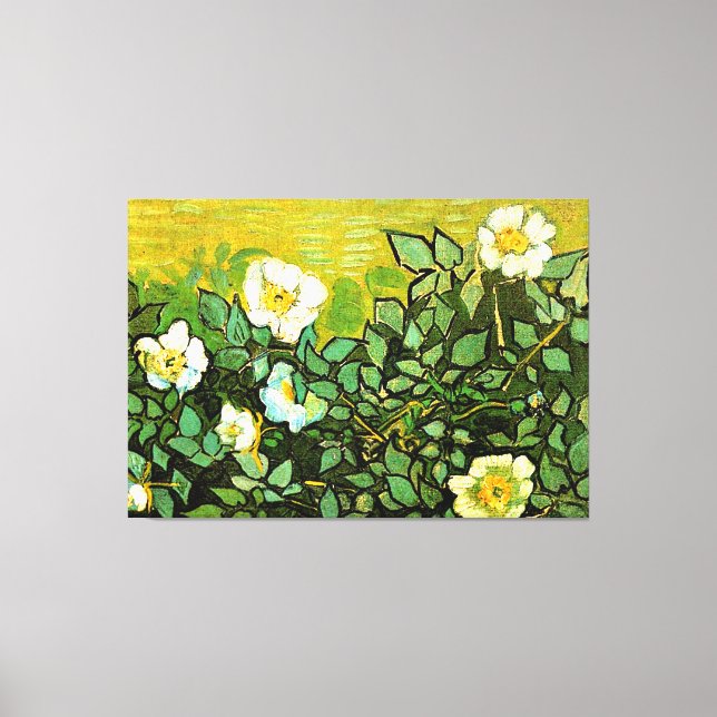 Van Gogh - Wild Roses,  Canvas Print (Front)